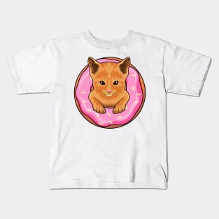 Cat with Donut Kids T-Shirt